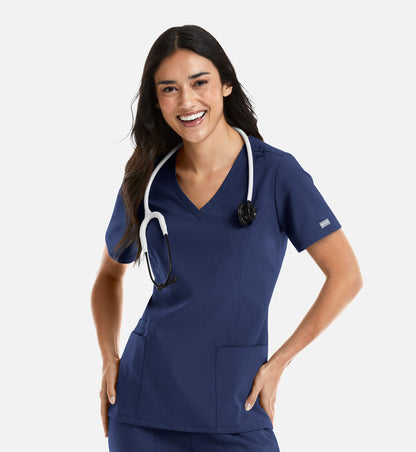 Womens Double V-Neck Top