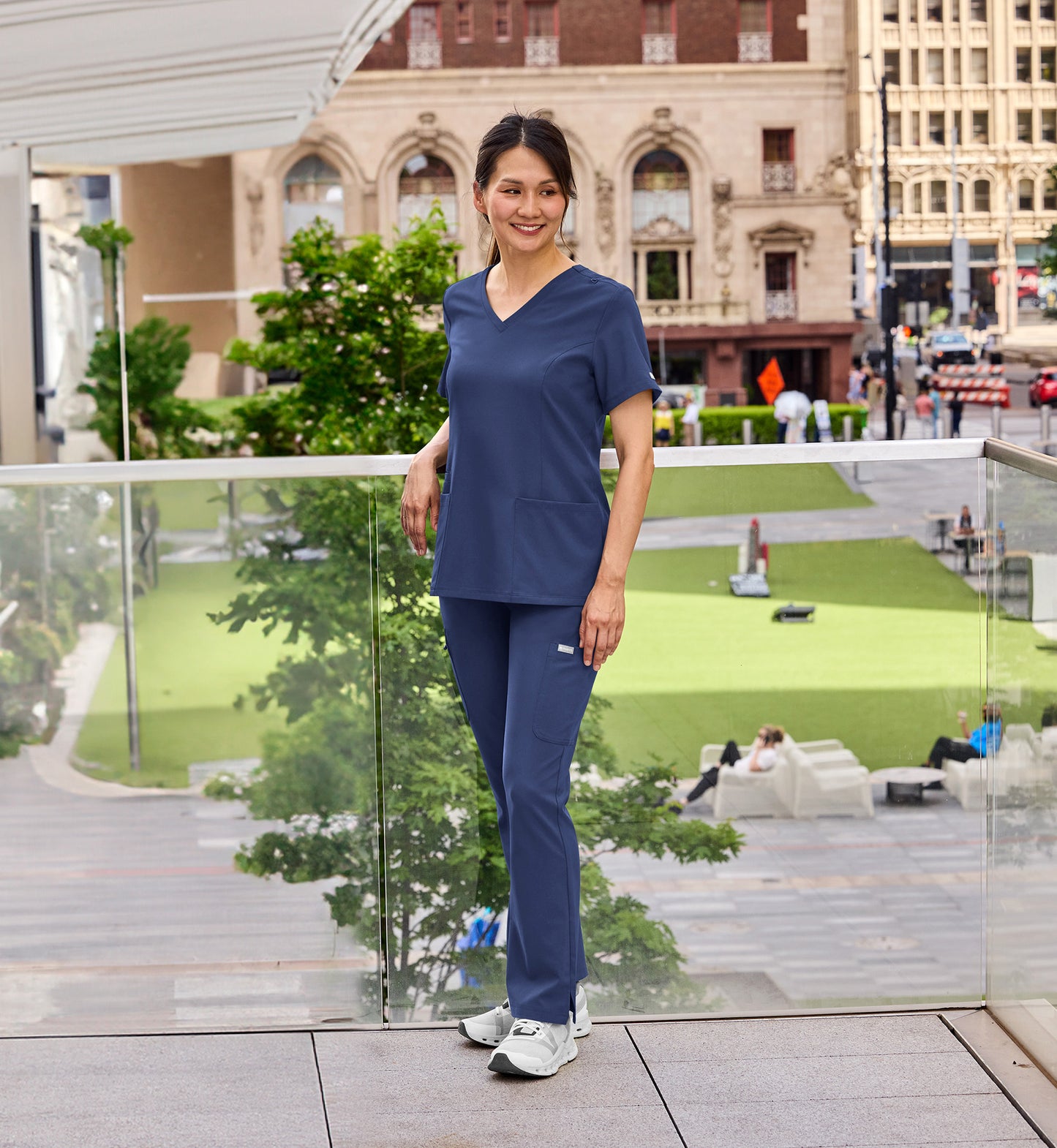 Womens Double V-Neck Top