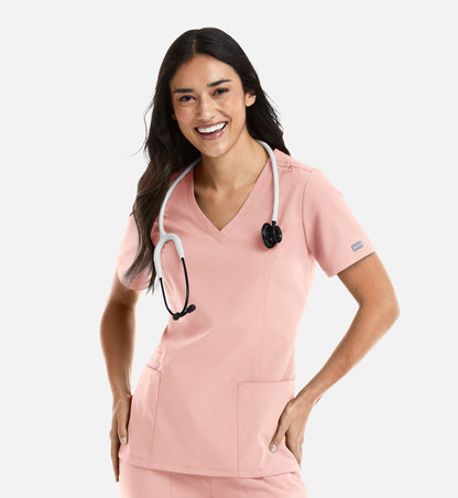 Womens Double V-Neck Top