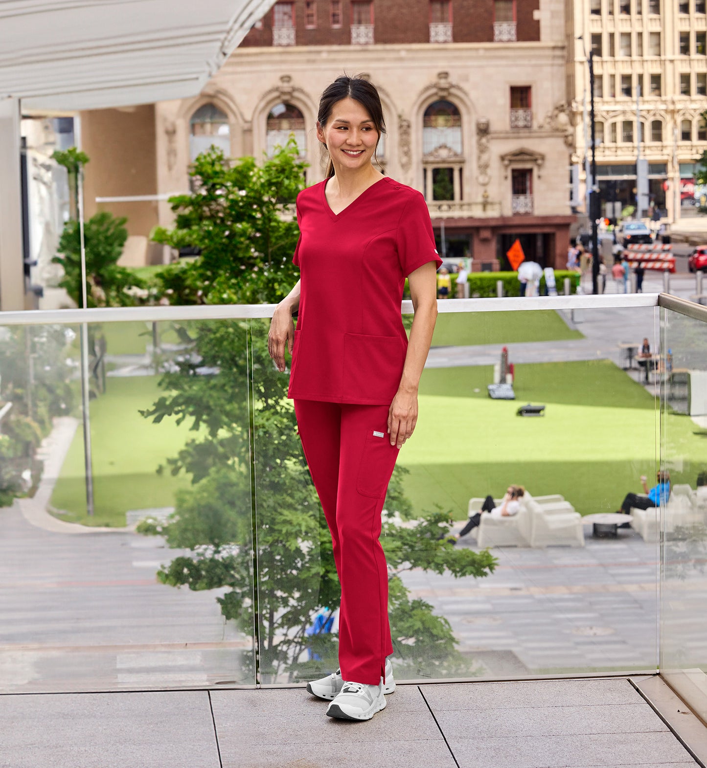 Womens Double V-Neck Top