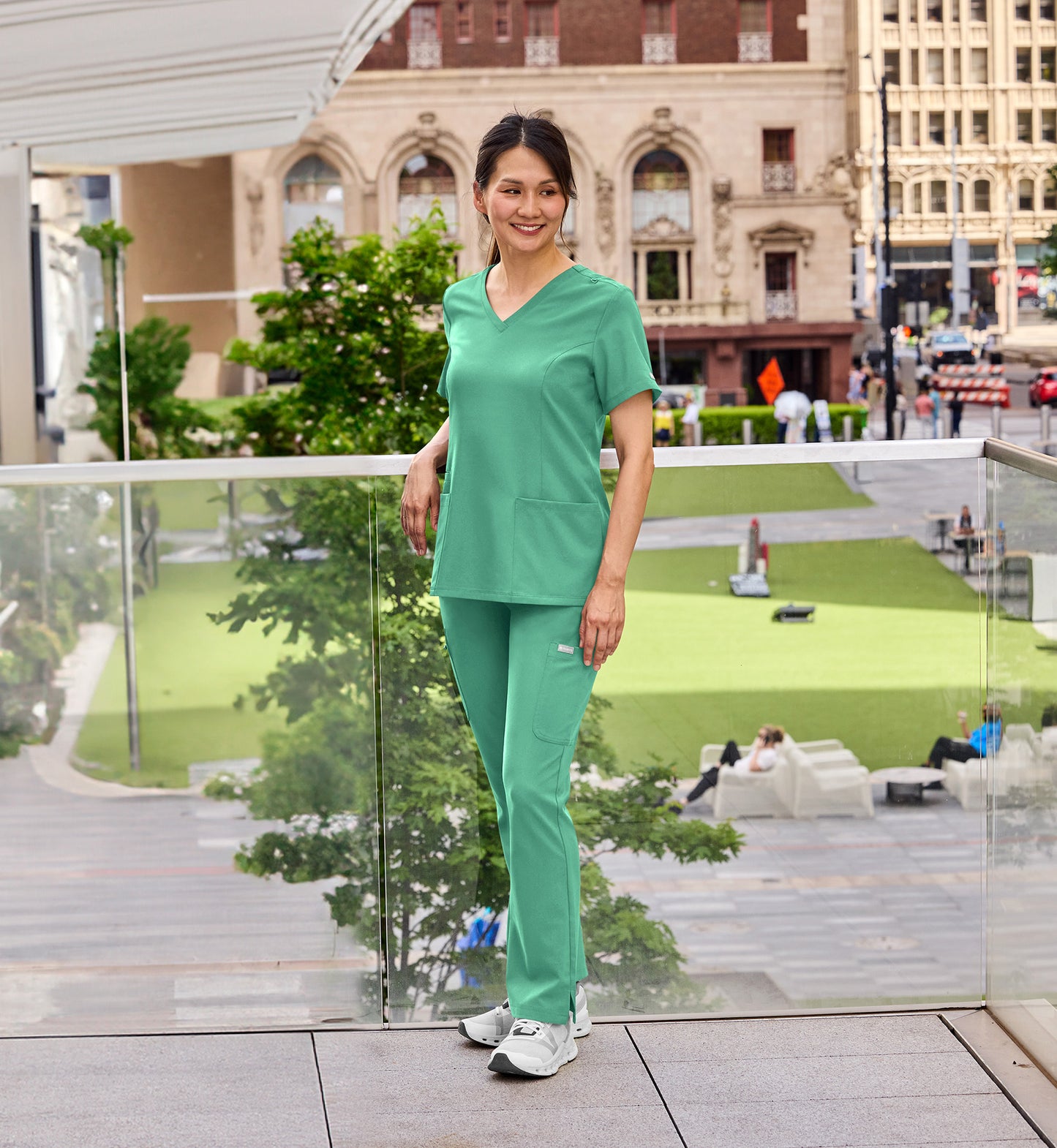 Womens Double V-Neck Top