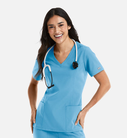 Womens Double V-Neck Top