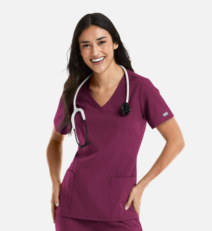 Womens Double V-Neck Top