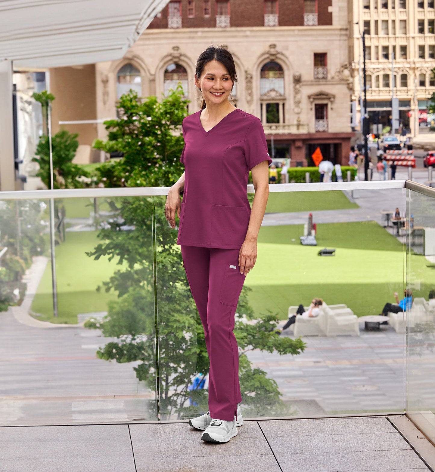 Womens Double V-Neck Top