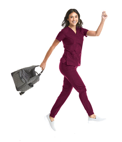 MAEVN WOMEN’S MOCK WRAP TOP 5002 (CORE COLORS)