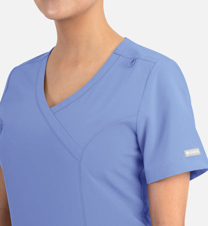 Women Maevn Momentum Mock Wrap Top 5002