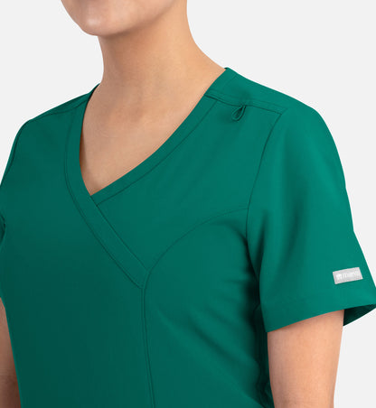 Women Maevn Momentum Mock Wrap Top 5002