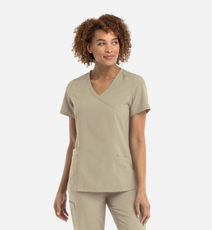 Women Maevn Momentum Mock Wrap Top 5002