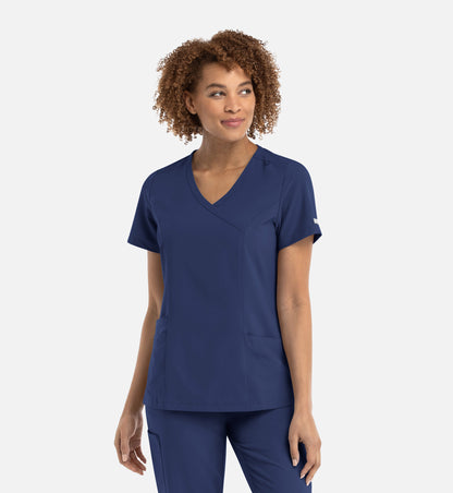 Women Maevn Momentum Mock Wrap Top 5002