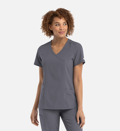 Women Maevn Momentum Mock Wrap Top 5002