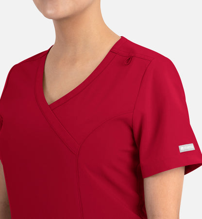 Women Maevn Momentum Mock Wrap Top 5002