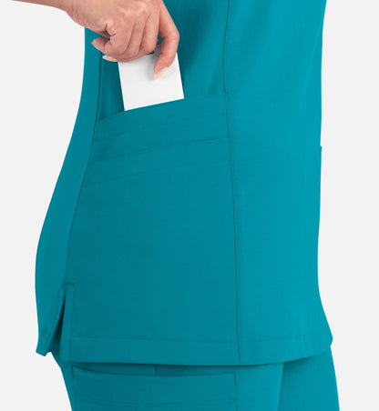 Women Maevn Momentum Mock Wrap Top 5002