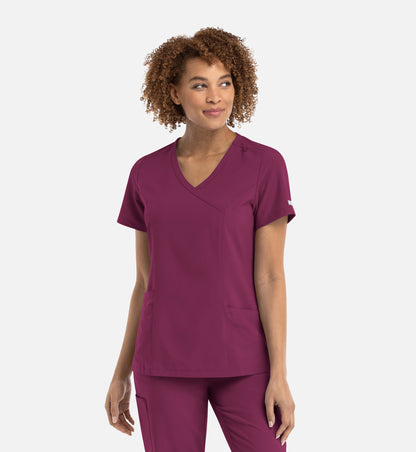 Women Maevn Momentum Mock Wrap Top 5002