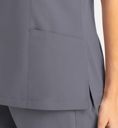 Women Maevn Momentum Mock Wrap Top with Contrast Trim 5004