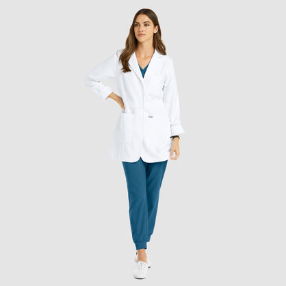 MAEVN WOMEN’S MID LENGTH LAB COAT 32INCH  5072