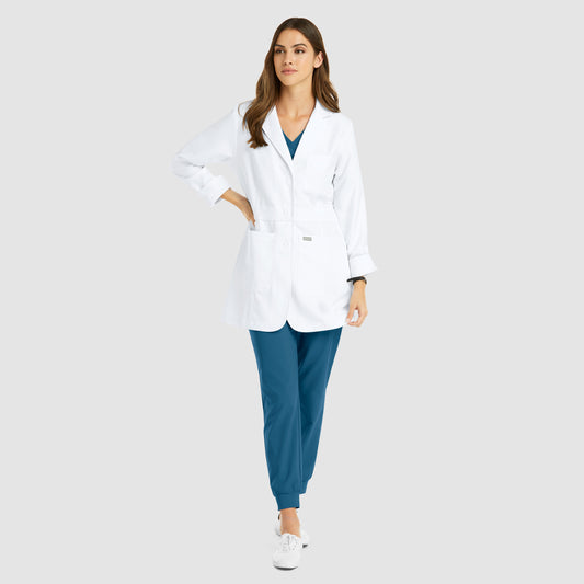 MAEVN WOMEN’S MID LENGTH LAB COAT 32INCH  5072