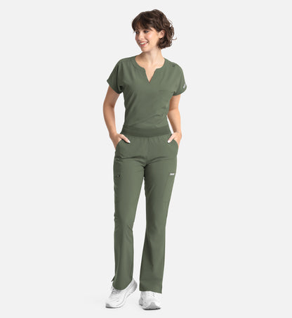 Women Maevn Momentum Full Elastic Band Flare Leg Pant 5093