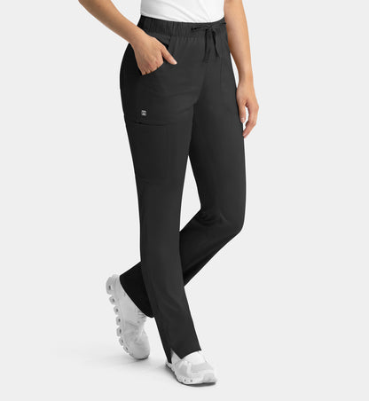 Women Maevn Matrix Full Elastic Waistband Cargo Pant 6501
