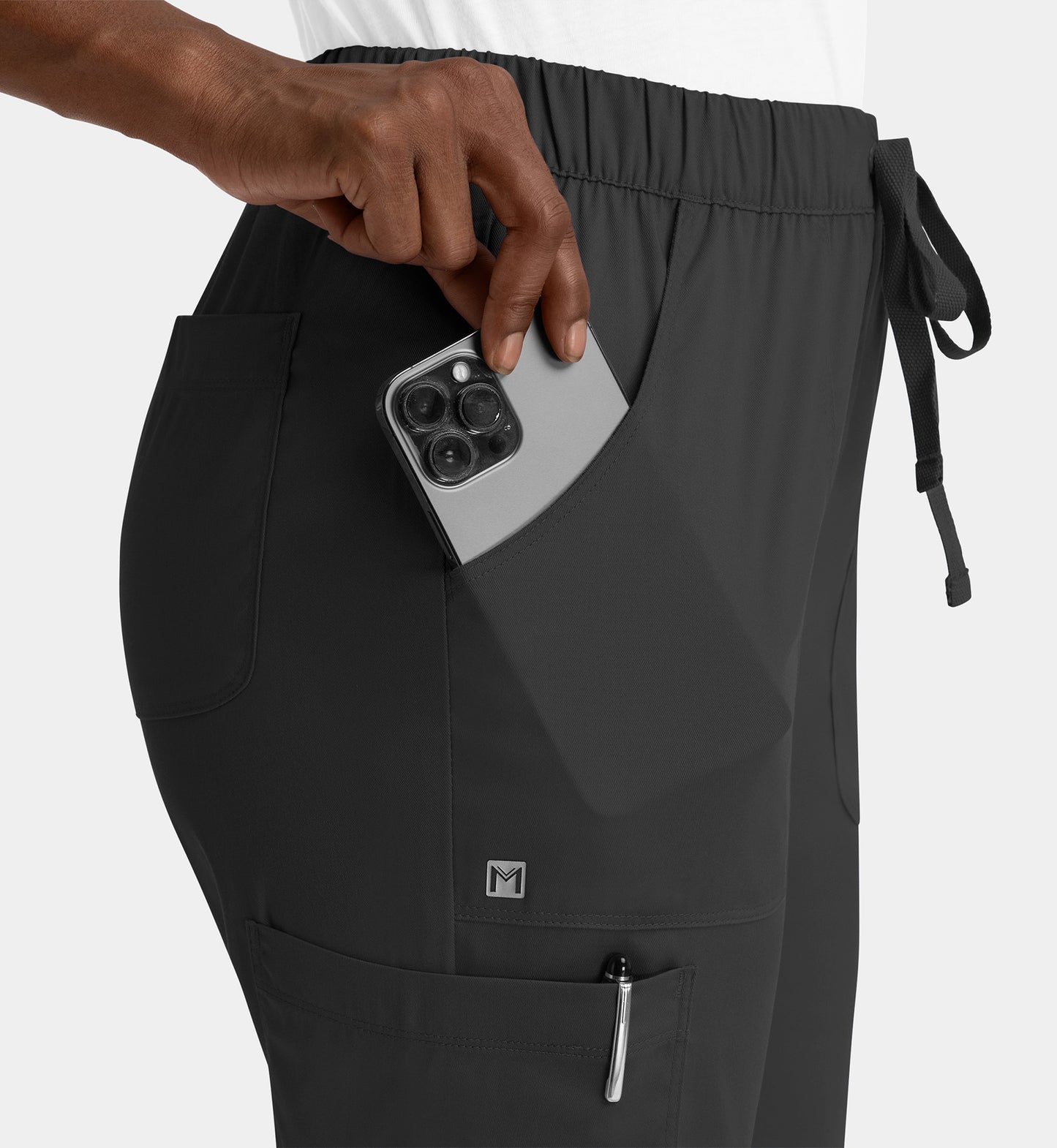 Women Maevn Matrix Full Elastic Waistband Cargo Pant 6501