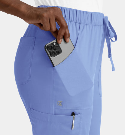 Women Maevn Matrix Full Elastic Waistband Cargo Pant 6501