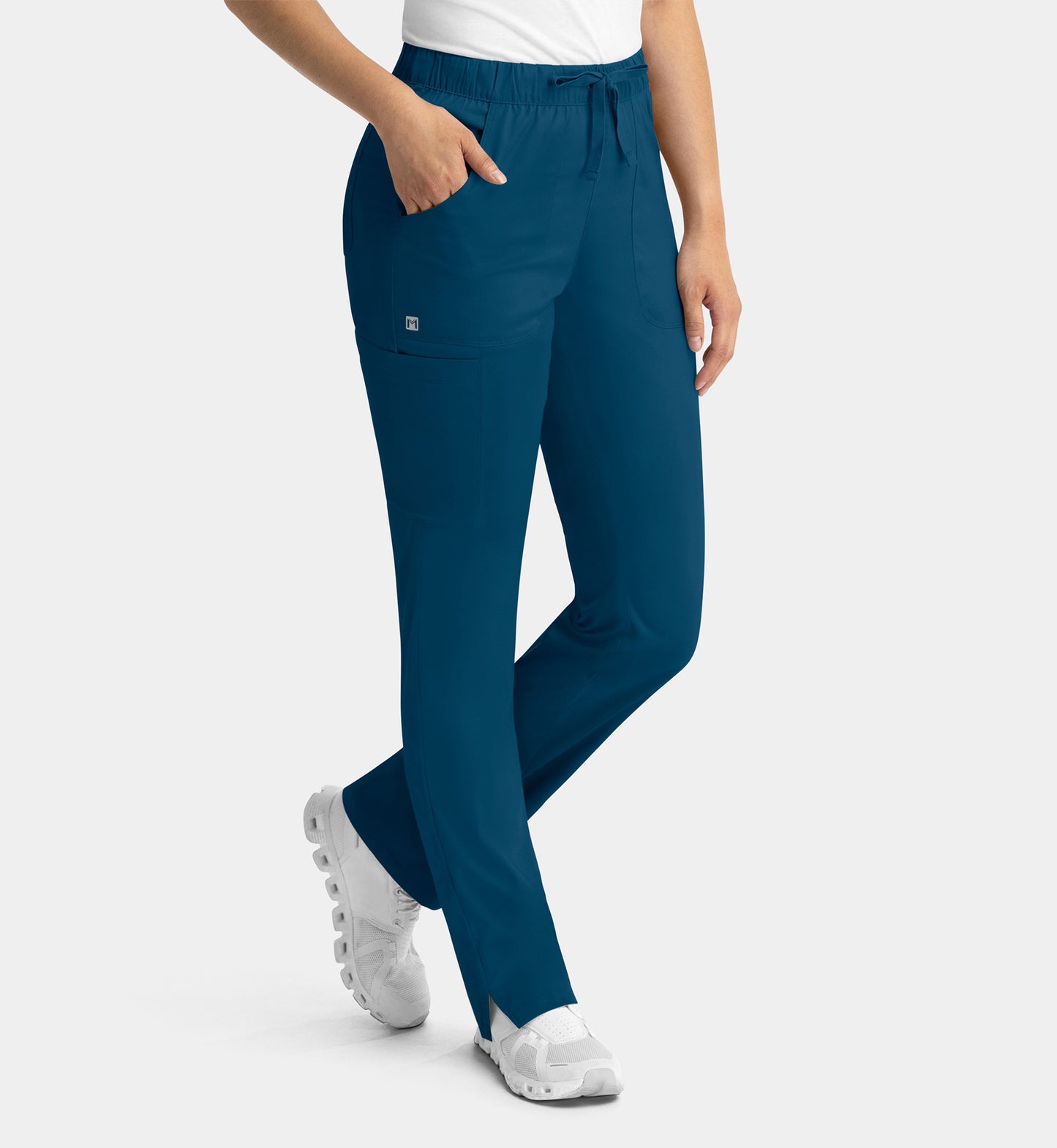 Women Maevn Matrix Full Elastic Waistband Cargo Pant 6501