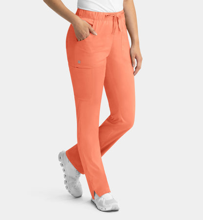 Women Maevn Matrix Full Elastic Waistband Cargo Pant 6501