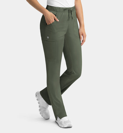 Women Maevn Matrix Full Elastic Waistband Cargo Pant 6501