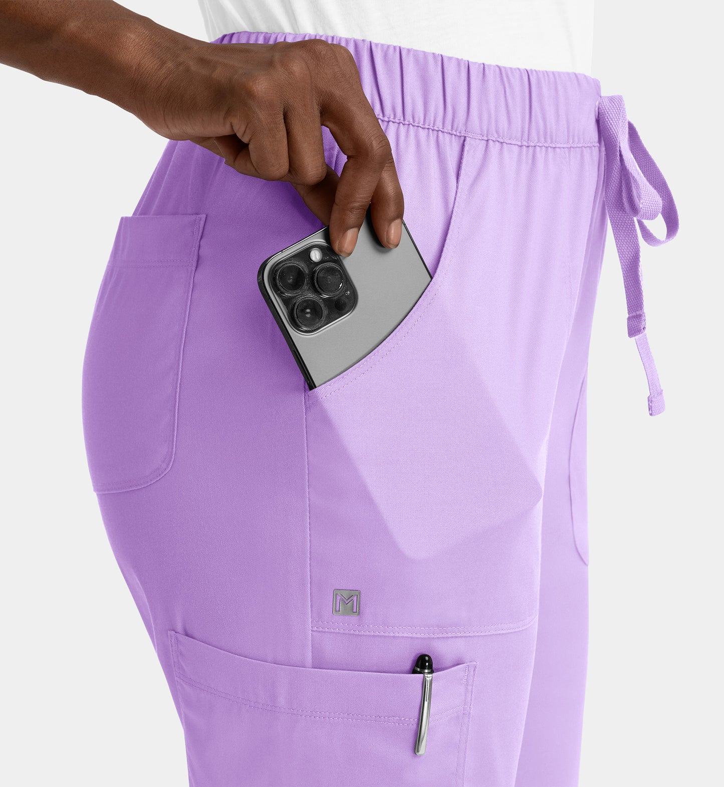 Women Maevn Matrix Full Elastic Waistband Cargo Pant 6501