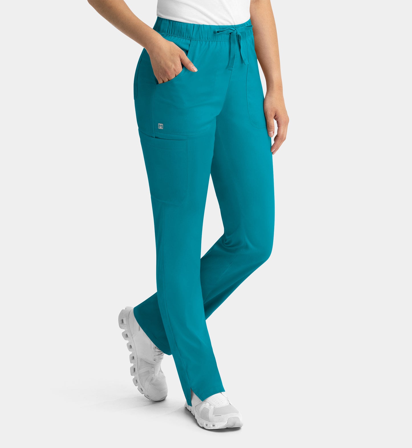 Women Maevn Matrix Full Elastic Waistband Cargo Pant 6501