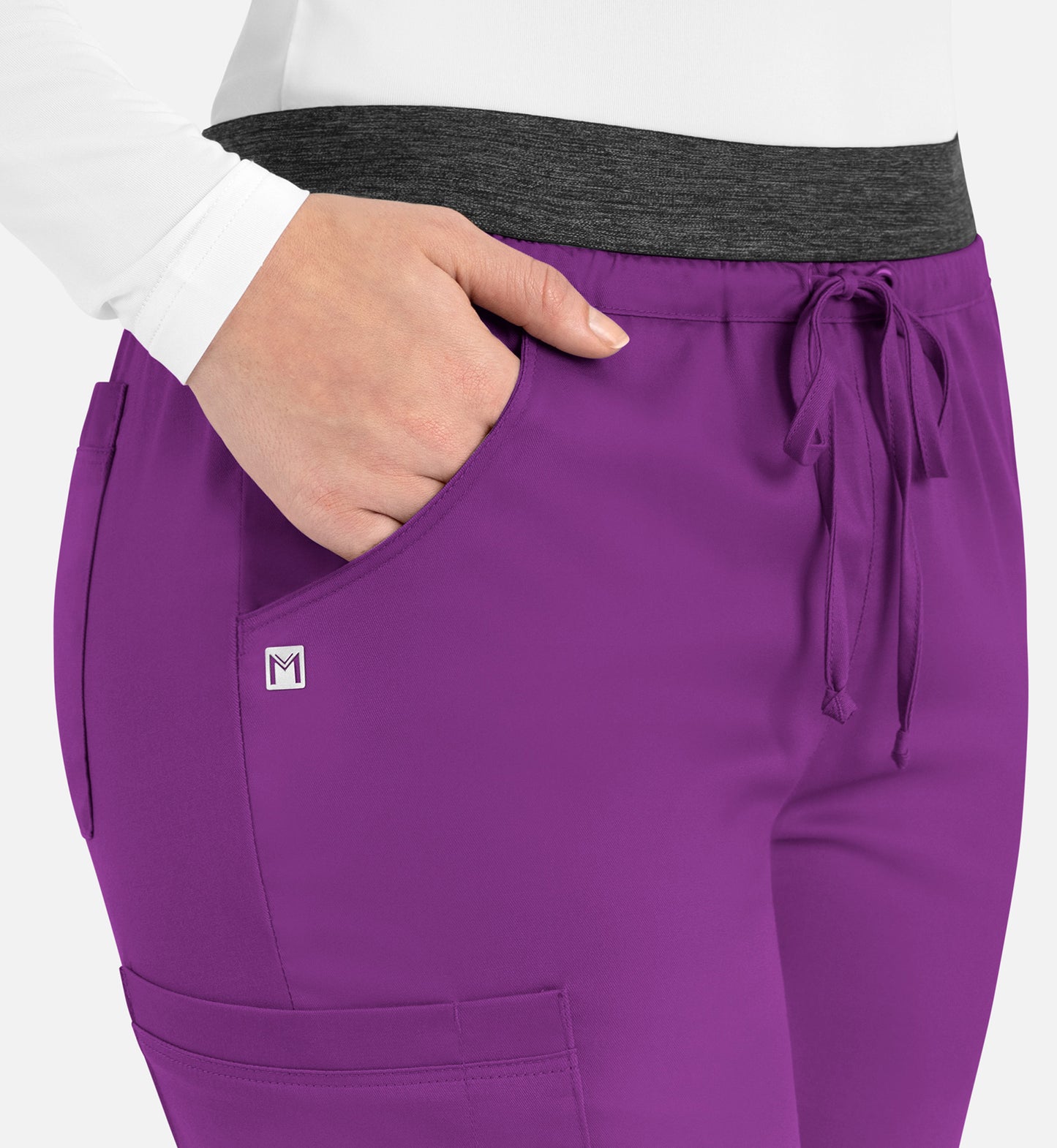 Women-Maevn Matric Contrast E-band Cargo Pant 6701
