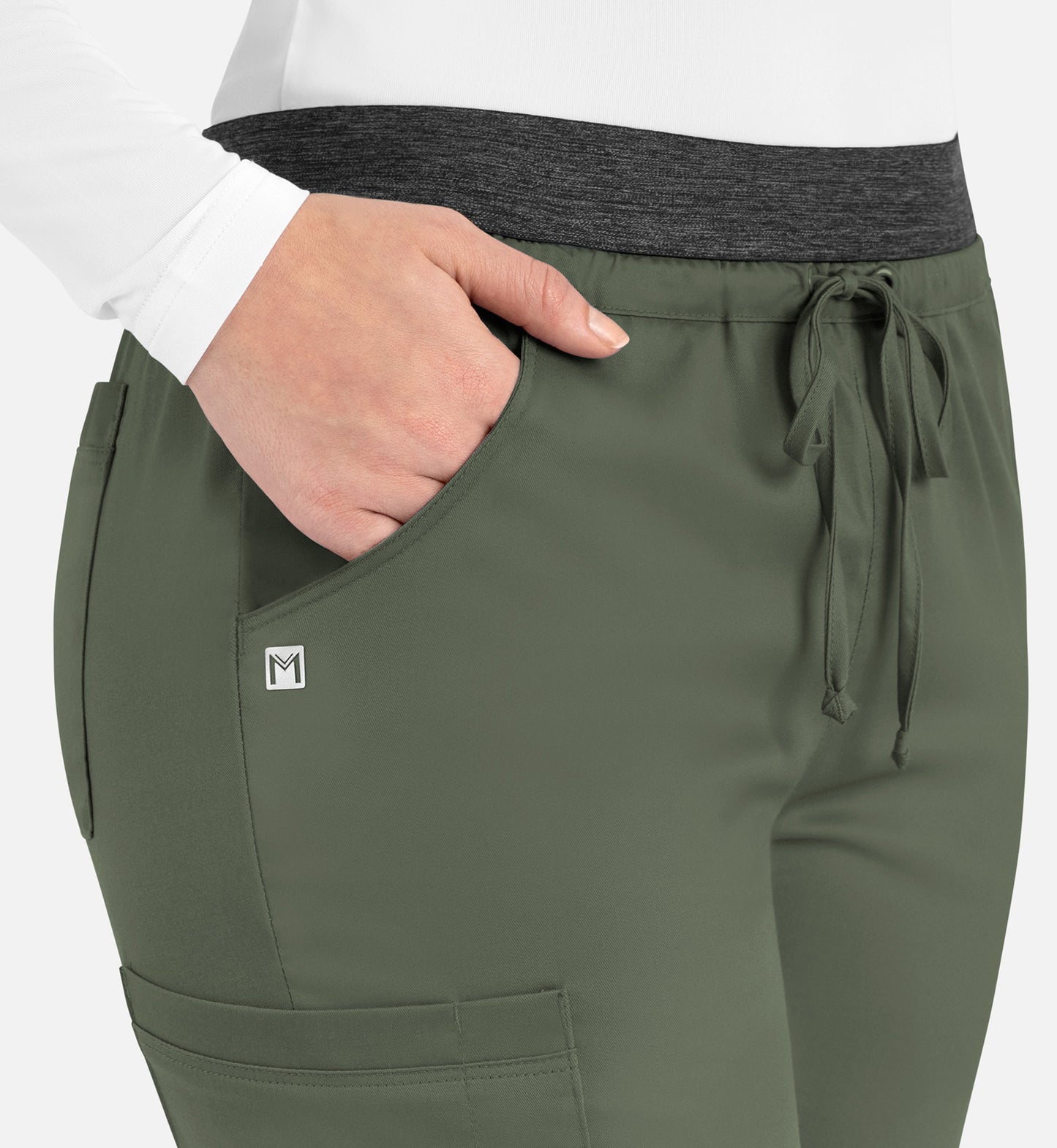 Women-Maevn Matric Contrast E-band Cargo Pant 6701