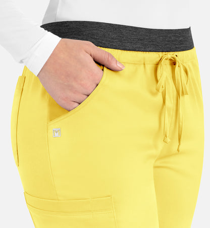 Women-Maevn Matric Contrast E-band Cargo Pant 6701