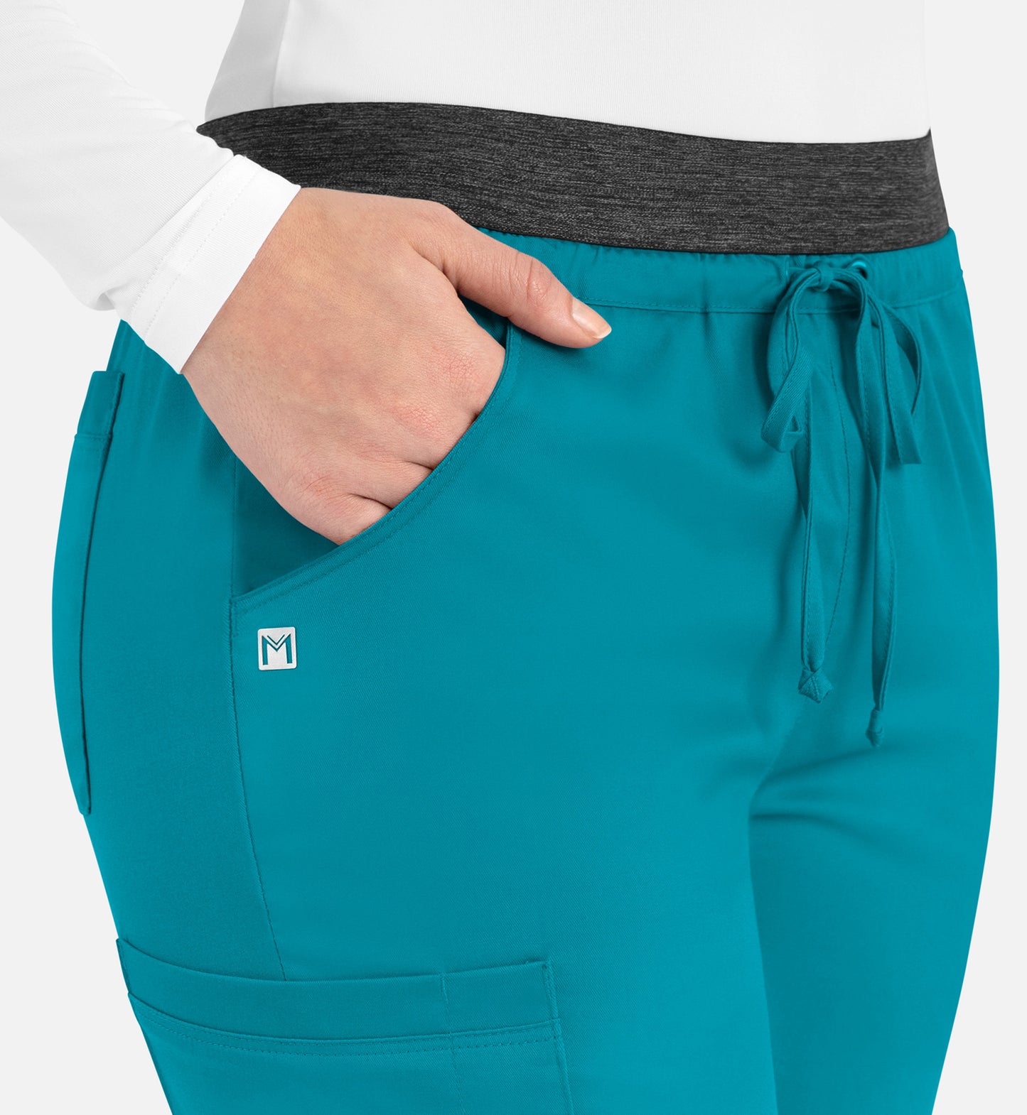 Women-Maevn Matric Contrast E-band Cargo Pant 6701