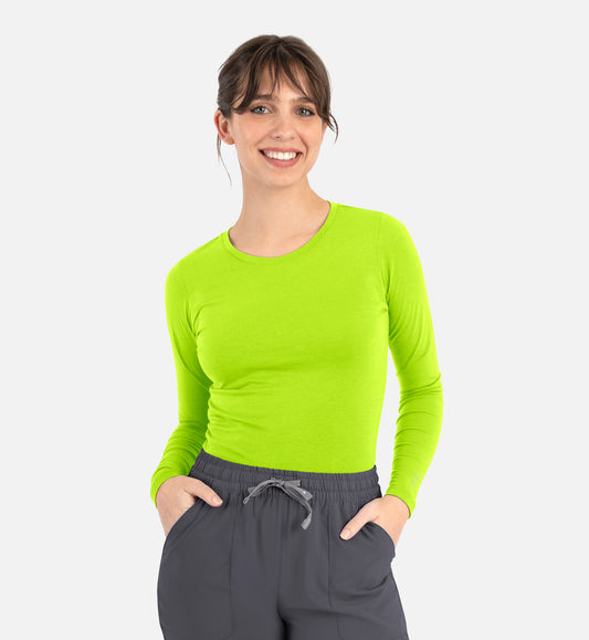 Maevn Bestee Women’s Basic Long Sleeve Underscrub Tee 6909