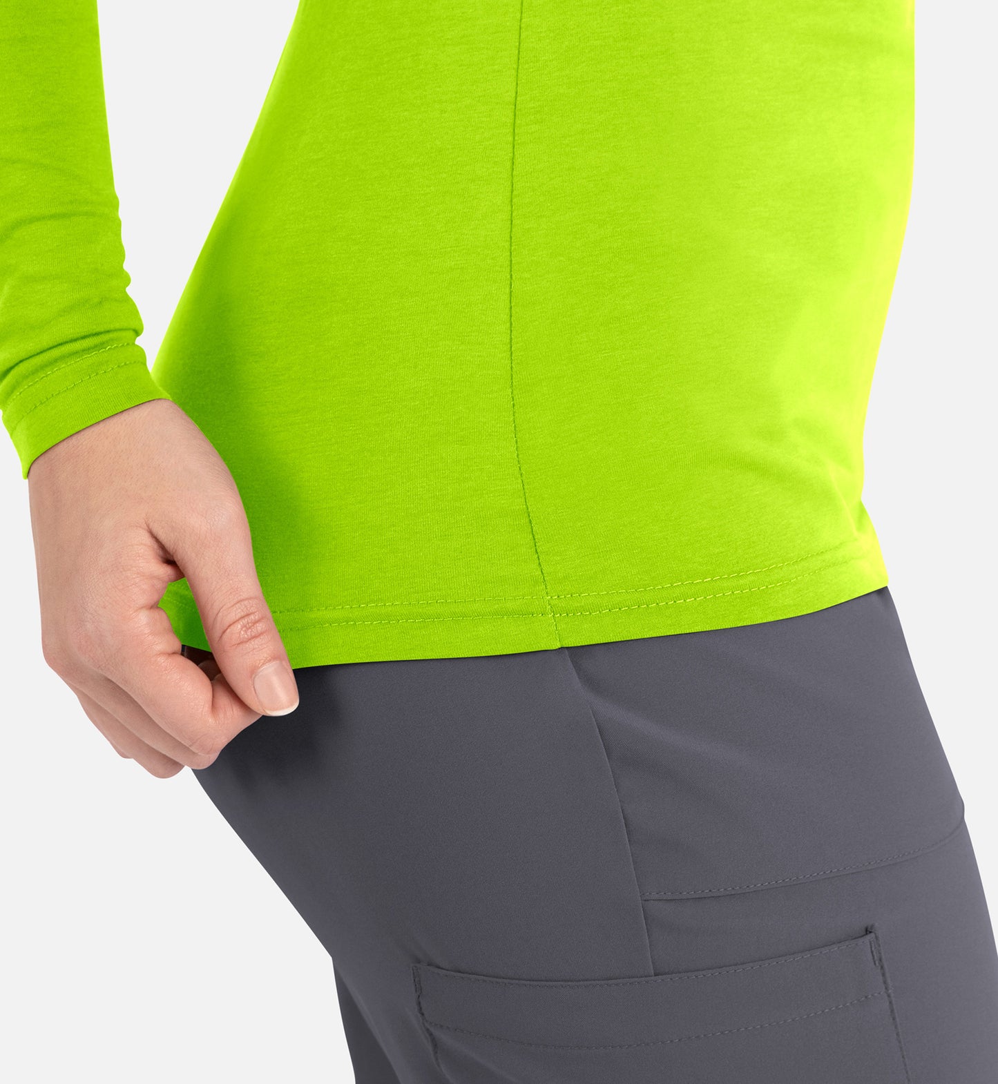 Maevn Bestee Women’s Basic Long Sleeve Underscrub Tee 6909