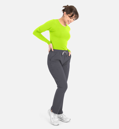 Maevn Bestee Women’s Basic Long Sleeve Underscrub Tee 6909