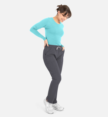 Maevn Bestee Women’s Basic Long Sleeve Underscrub Tee 6909