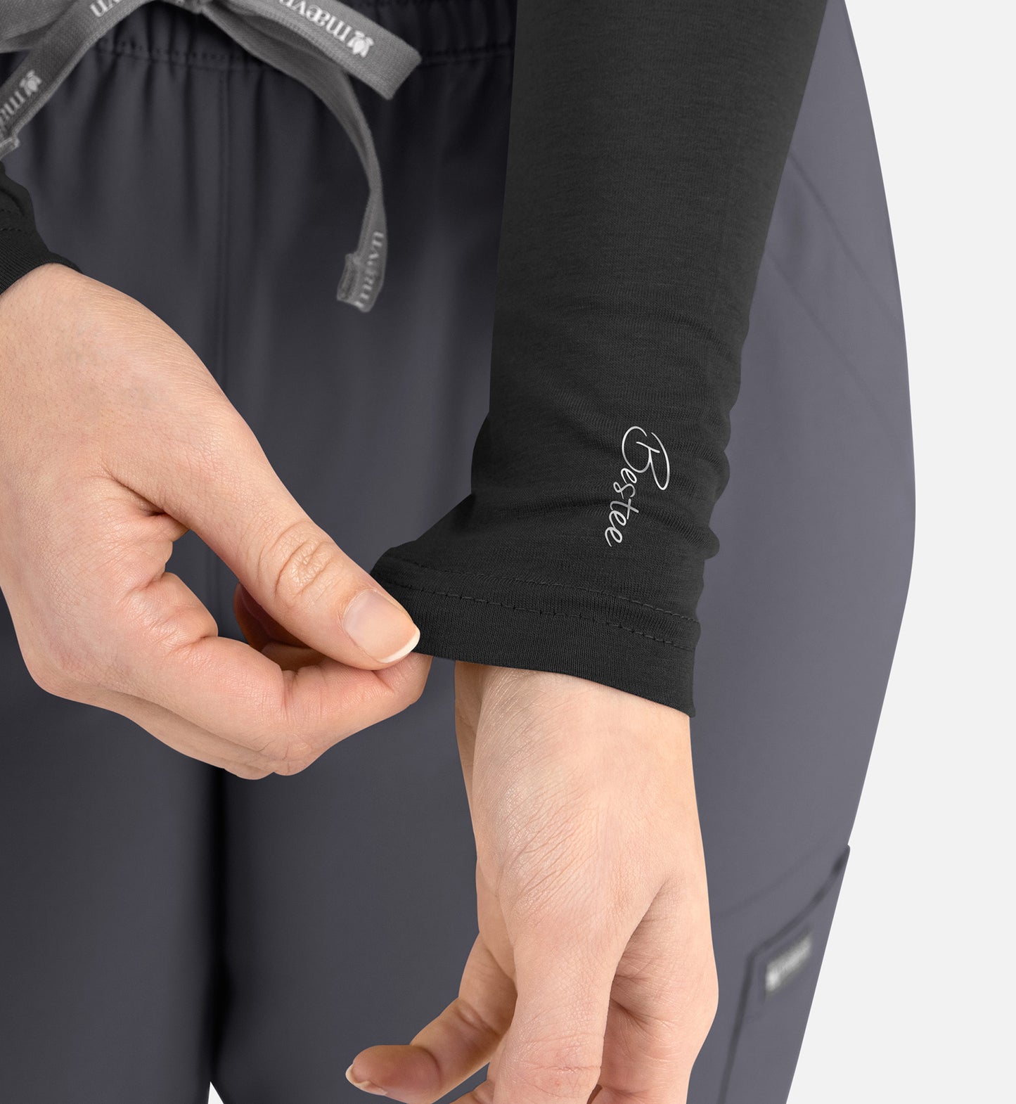 Maevn Bestee Women’s Basic Long Sleeve Underscrub Tee 6909