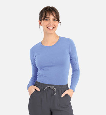 Maevn Bestee Women’s Basic Long Sleeve Underscrub Tee 6909