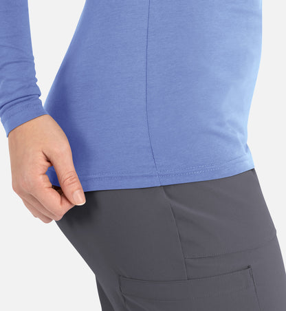 Maevn Bestee Women’s Basic Long Sleeve Underscrub Tee 6909