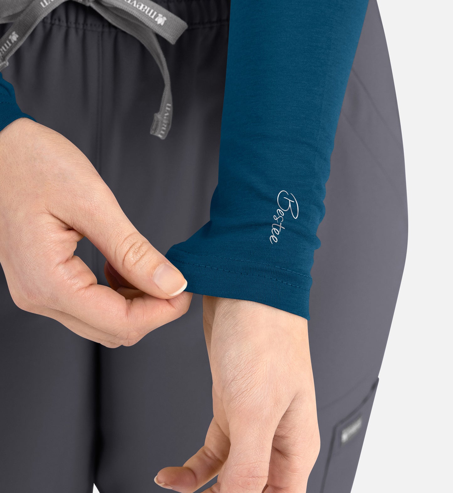 Maevn Bestee Women’s Basic Long Sleeve Underscrub Tee 6909