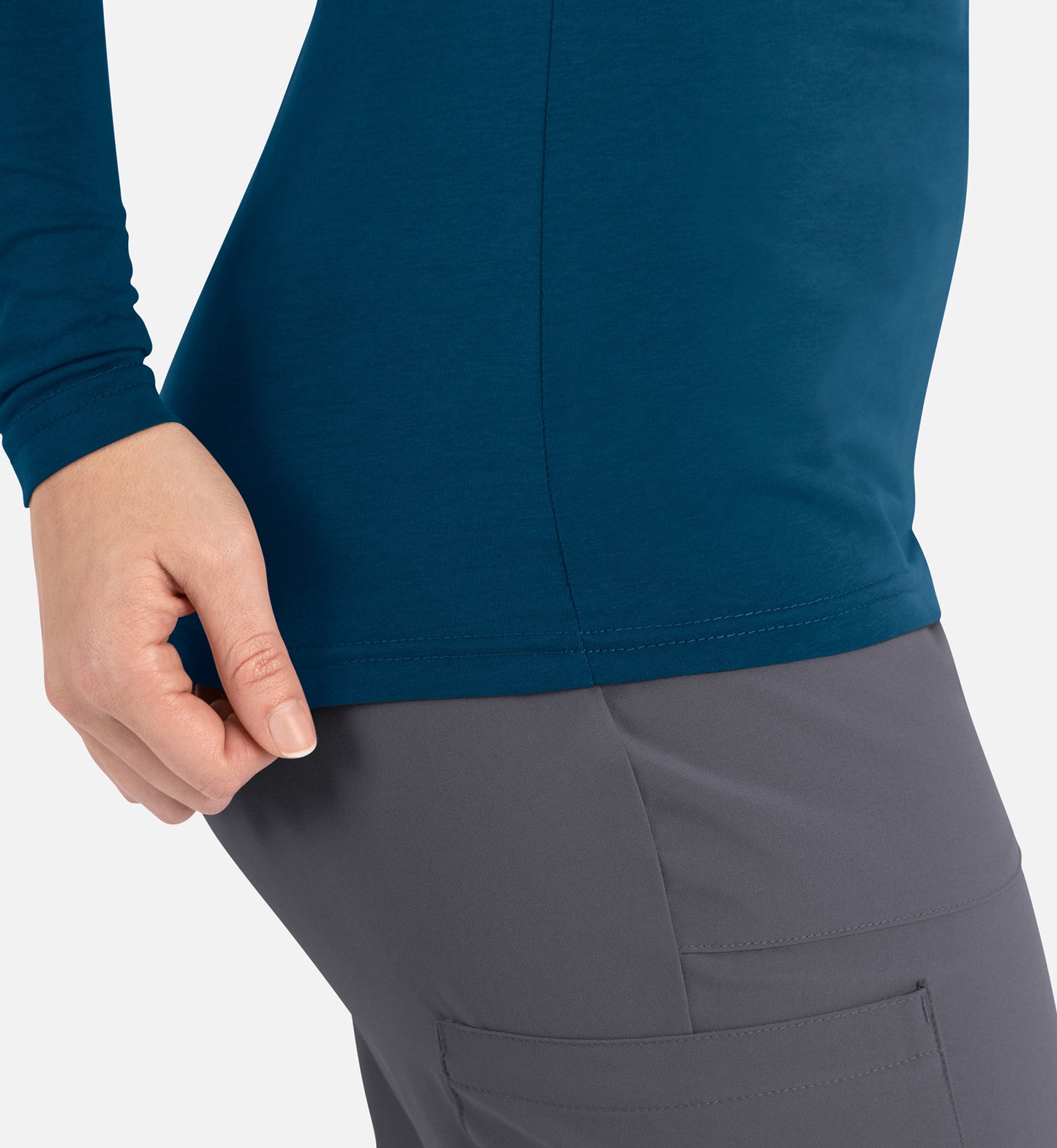 Maevn Bestee Women’s Basic Long Sleeve Underscrub Tee 6909