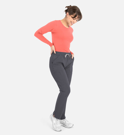 Maevn Bestee Women’s Basic Long Sleeve Underscrub Tee 6909