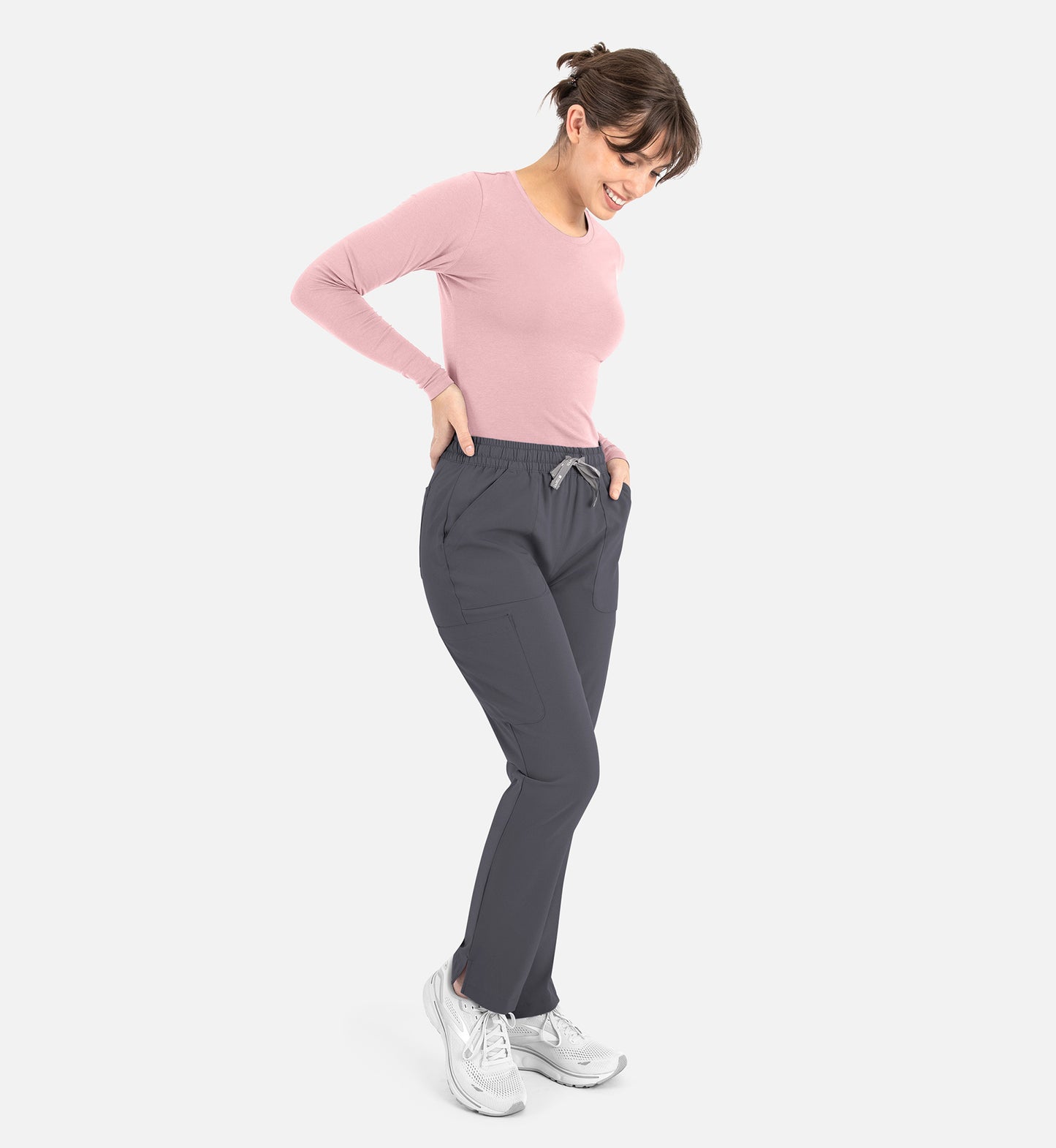 Maevn Bestee Women’s Basic Long Sleeve Underscrub Tee 6909