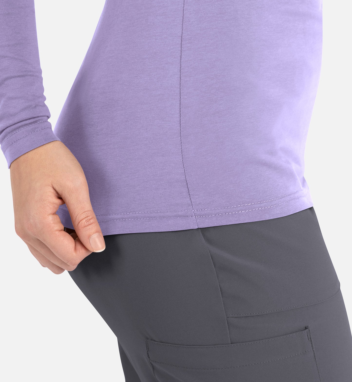 Maevn Bestee Women’s Basic Long Sleeve Underscrub Tee 6909