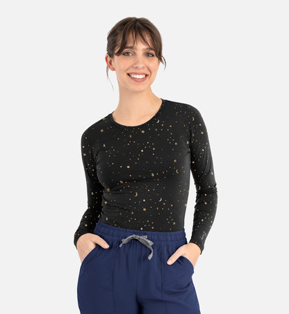 Maevn Bestee Women’s Basic Long Sleeve Underscrub Tee 6909