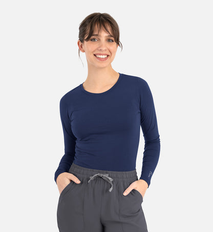 Maevn Bestee Women’s Basic Long Sleeve Underscrub Tee 6909