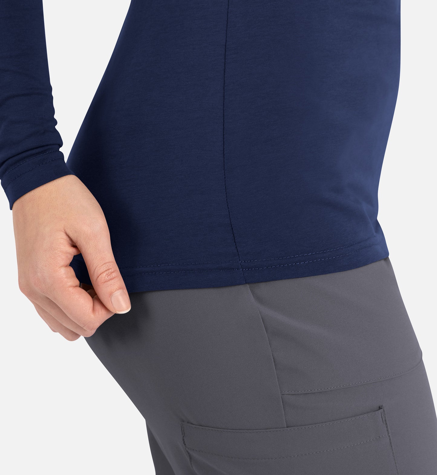 Maevn Bestee Women’s Basic Long Sleeve Underscrub Tee 6909