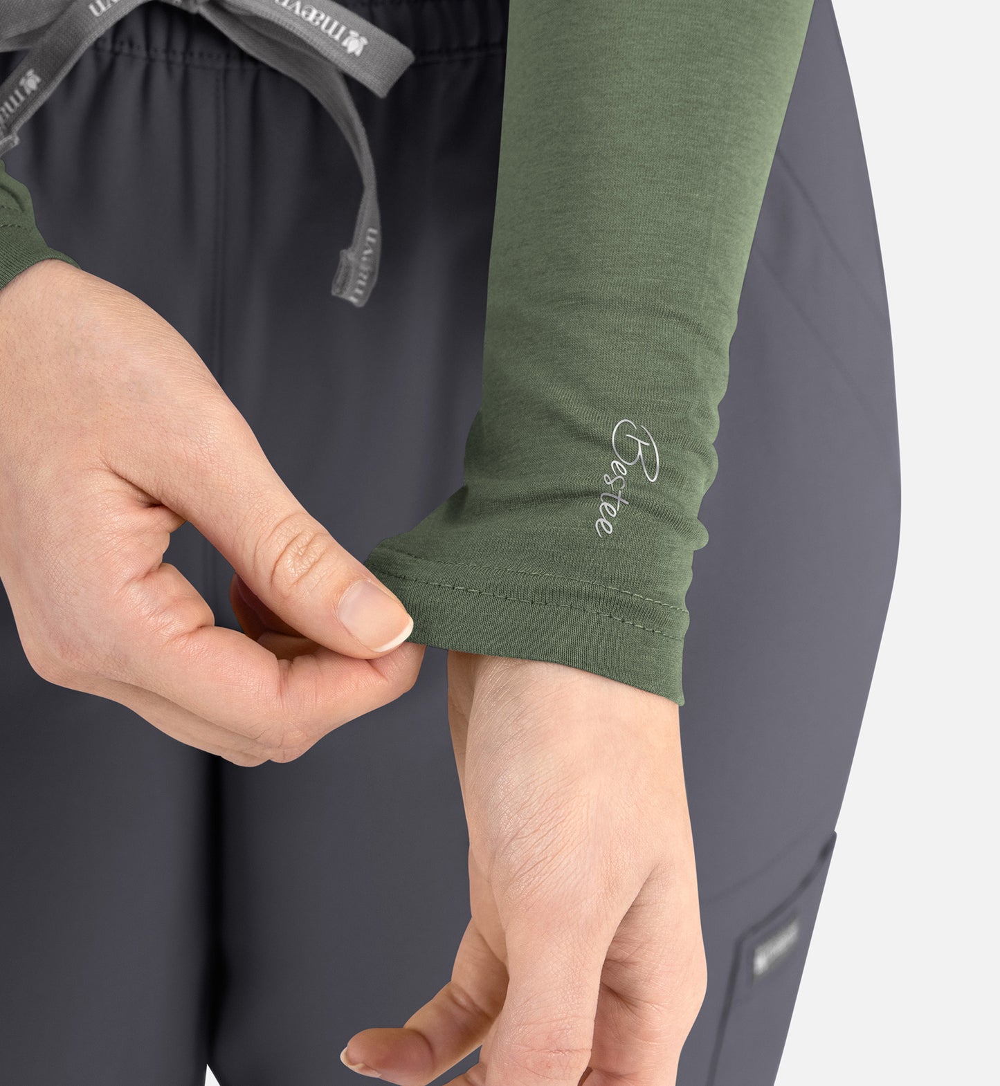 Maevn Bestee Women’s Basic Long Sleeve Underscrub Tee 6909