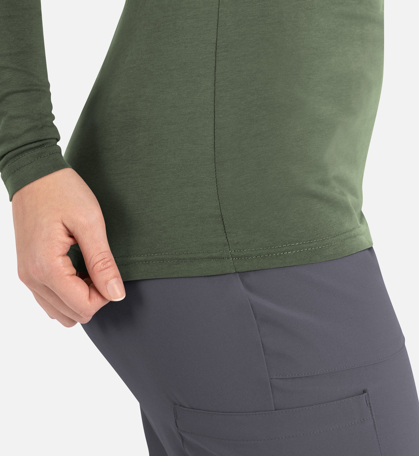 Maevn Bestee Women’s Basic Long Sleeve Underscrub Tee 6909